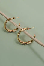 Load image into Gallery viewer, 18K STAINLESS STEEL WATERPROOF TARNISH FREE HOOPS