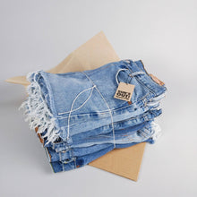 Load image into Gallery viewer, High-Rise Upcycled Denim Cutoff Shorts - Original