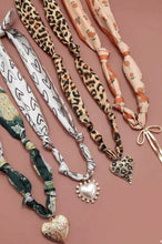 Load image into Gallery viewer, HANDMADE PRINTED SCARF NECKLACE